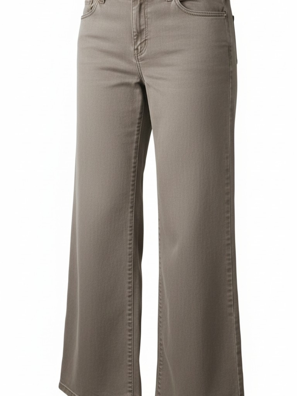 refuge Wide-Leg Jeans in Taupe